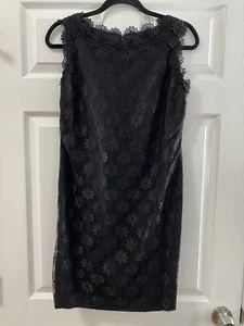 Abito donna vintage Toni Lynn smanicato nero floreale tubino anni 60 70’s tg 10 - Foto 1 di 9