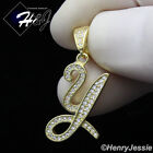 925 STERLING SILVER CUBIC ZIRCONIA GOLD PLATED INITIAL LETTER "Y" PENDANT*GP175