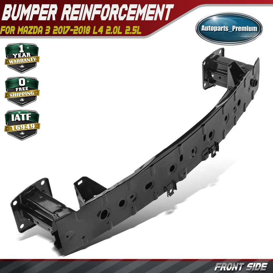 Amortiguador de impacto de refuerzo de parachoques delantero para Mazda 3 2017-2018 sedán hatchback Foto 1 de 4