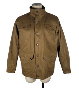LKNW! - Orvis Mens Dark Camel Brown Gray Quilt Insulated Field Jacket Sz Large - Picture 1 of 6