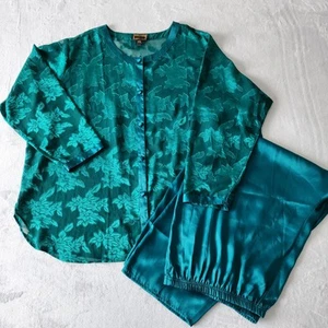 Solange Satin Pyjamas Womens 26 28 Silky Plus Size Loungewear Luxury Top Pants - Picture 1 of 17