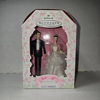 Hallmark Keepsake Barbie & Ken Día de la Boda Adorno de Navidad 1997 ¡NUEVO! Vintage Foto 1 de 4