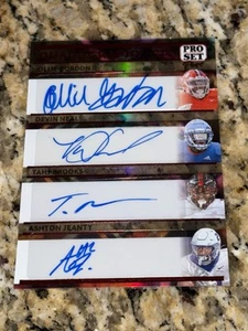 Leaf Quadography Ollie Gordon Devin Neal Tahj Brooks Ashton Jeanty Auto Holo /5 - Picture 1 of 2