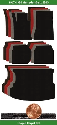 Juego de alfombrillas clásicas personalizadas para Mercedes-Benz 280S del 67-80 (5 piezas) #XJN Foto 1 de 4