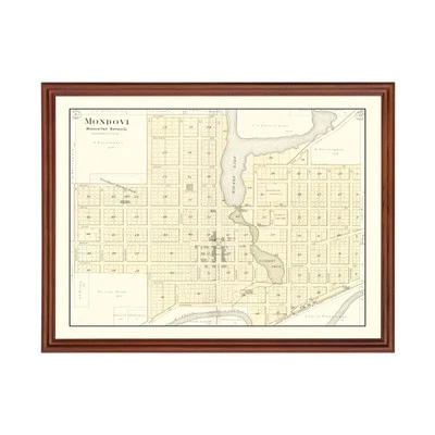 Mapa antiguo de Mondovi, WI 1896 - Arte vintage de Mondovi Wisconsin Foto 1 de 4