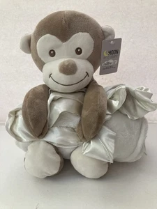 Moon & Stars Monkey Lovey Security Blanket NWT Walgreens Plush and Blanket - Picture 1 of 8