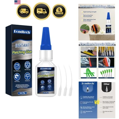 Archery Fletching Glue Rapid Bond Waterproof Clear Adhesive for Arrows - Image 1 of 4