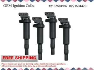 Set of 4 Ignition coils for BMW Mini Rolls Royce I4 V6 V8 V12 /OEM #0221504470 - Picture 1 of 3