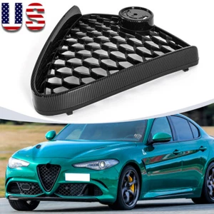 Carbon Fiber Front Grille Bumper Upper Grill For Alfa romeo Giulia 2017-2022 NEW - Picture 1 of 7