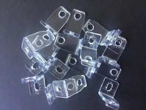 Hunter Douglas/Luxaflex 25mm Aluminium Venetian Clear Hold down Clips 8 pairs - Picture 1 of 3
