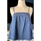 NWT New $78 Madewell Convertible Denim Swing Tank Cami Top Large L