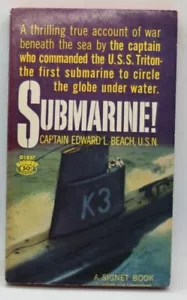 SIGNETT #1837 U-BOOT! von CAPT EDWARD L BEACH 4. 1960 AF UNGELESENES EDELSTEIN - Bild 1 von 3