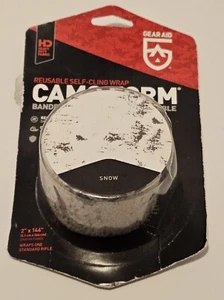 Gear Aid Camo Form Reusable Self-Cling Wrap 2" x 144" Snow Heavy Duty Fabric New - Bild 1 von 5