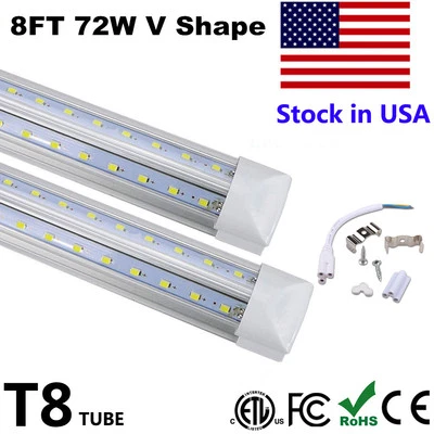 Tubo de luz LED vinculable de 8 pies T8 8 pies LED tienda lámpara bombilla almacén Foto 1 de 4