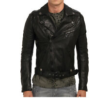 Men's Leather Jacket Designer Real 100% Genuine Leather Motorcycle Jacket