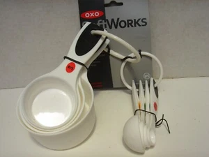 NEW OXO SoftWorks Measuring Cups & Spoon Set White Dishwasher Safe - Picture 1 of 1