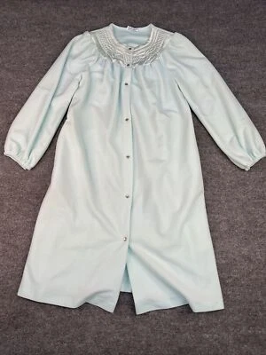 Bata Wolverine vintage para mujer M verde menta polar bordado cuello satinado Foto 1 de 4