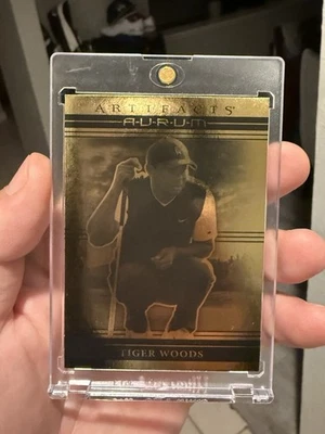 Rare Tiger Woods Gold Artifacts Aurum EA-1 Upper Deck Artifacts Golf - Изображение 1 из 4