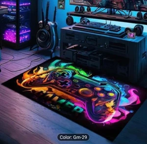 Gamer Area Rugs for Bedroom 47x31 Inch - Picture 1 of 7