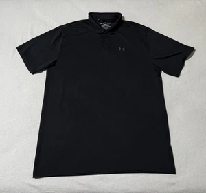 Under Armour Mens 2XLT Black Golf Performance Loose Polo Shirt 100% Polyester - Picture 1 of 6