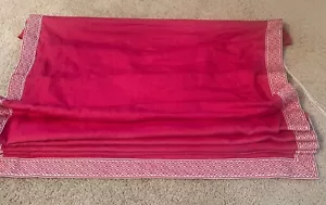 CUSTOM MADE LINEN ROMAN SHADE CURTAIN VALANCE Hot Pink 42 Inch - Picture 1 of 7