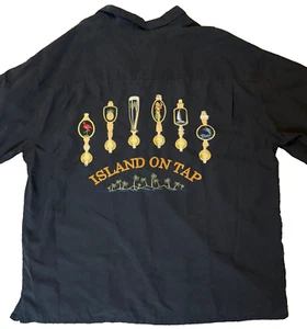 Bamboo Cay Shirt Men's 4X Island On Tap Beer Embroidered Hawaiian Tropical - Picture 1 of 9