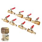 1pc 1/4" 3/8" 1/2" Male to 6-12mm Hose Barb Brass Ball Valve for Piping System