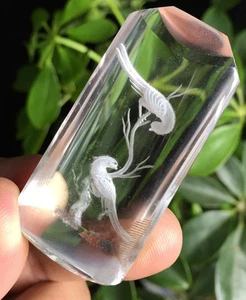 49g AAA+++ natürliche rot grüne Chorit-Kristalle Handarbeit Schnitzen IP0526 - Bild 1 von 12