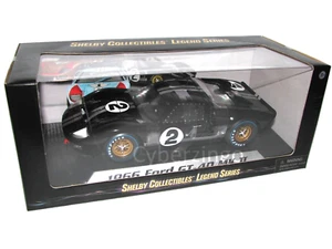 Ford GT40 MK II 1966 Shelby Collectibles escala 1:18 negro #2 modelo diecast NUEVO - Imagen 1 de 12