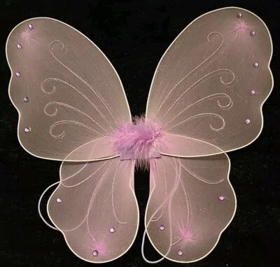 Butterfly/ Fairy Wings For Toddler Girls, Sparkling Sheer Wings, Lavender  - Image 1 of 2