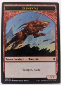Red Elemental Token, Battle For Zendikar, Magic The Gathering, MTG - Picture 1 of 1