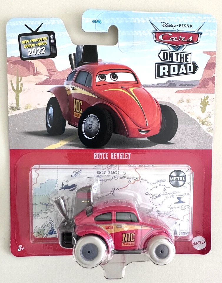 Novo na caixa Mattel Disney Pixar Cars On The Road Royce Revsley veículo carro brinquedo fundido - Imagem 1 de 1