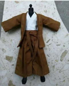 1/12th Clothes Samurai Suit Brown Coat+Underwear+Pants+Belt Model for 6" Figure - Picture 1 of 3