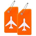 2 Pack Silicone Luggage Tags for Suitcases Travel Bag Tags for Luggage, Bagga...