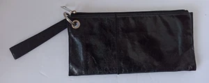 Hobo International Vida schwarz Crackle Leder Kalbsleder Geldbörse 118 $ - Bild 1 von 8