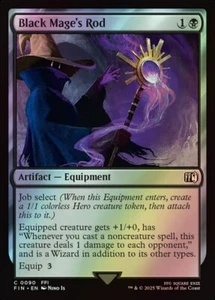 MTG Magic FIN Final Fantasy - 1x FOIL EN NM 0090 C Black Mage's Rod - Picture 1 of 1