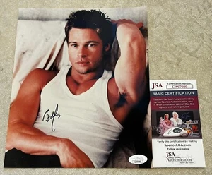 FOTO FIRMADA POR BRAD PITT 8X10 CERTIFICADO DE AUTENTICIDAD JSA VINTAGE JOVEN FIRMA RACC VENDEDOR DE CONFIANZA - Imagen 1 de 1