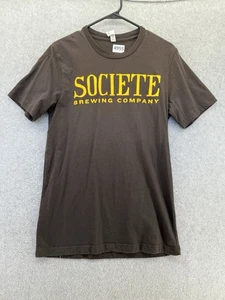 Societe Brewing Company San Diego T Shirt Brown Size Medium Adults Cotton - Picture 1 of 8