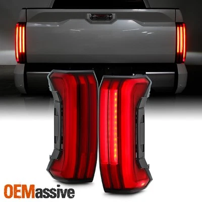 Luces traseras LED para Toyota Tundra 2022-2024 con conjunto secuencial de luces de bienvenida Foto 1 de 4