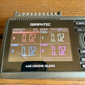 GRAPHTEC midi LOGGER GL240 isolated multi-channel data logger Working Tested - Picture 1 of 14