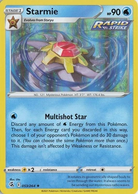 Starmie Holo Rare – SWSH08: Fusion Strike #053/264 Pokémon TCG - Image 1 of 2