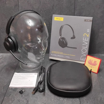 Jabra Evolve 2 65 kabelloser Mono Kopfhörer (USB-A) Model: HSC110W - Bild 1 von 4