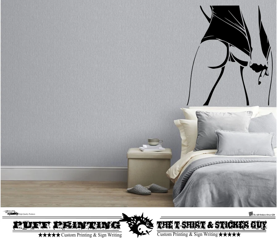 Sexy Female Bum Women Naked Silhouette Man Cave Wall Art Vinyl Decals Stickers  - Image 1 of 2