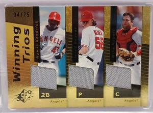 2007 SPx Howie Kendrick Jered Weaver Mike Napoli WT Gold Jersey 34/75 Angels - Picture 1 of 2