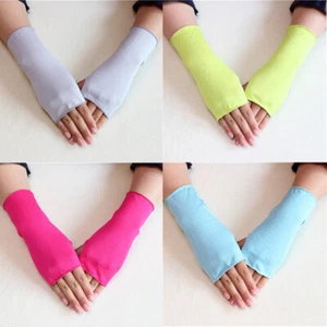 Anti-Slip Gloves Modal Elastic Summer Outdoor Sunshade Cycling Thin Short Sun - Picture 1 of 25
