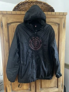 Element Lined Lightweight Rain Jacket Zip Up With Hood And Pockets Size M - Picture 1 of 11