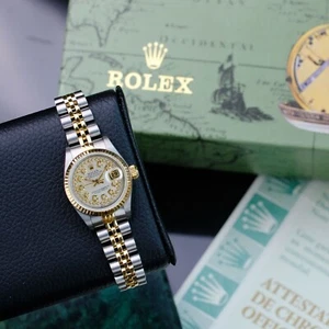 Rolex Datejust 69173 Ladies Two Tone White Diamond Dial Fluted Bezel Watch - Picture 1 of 20