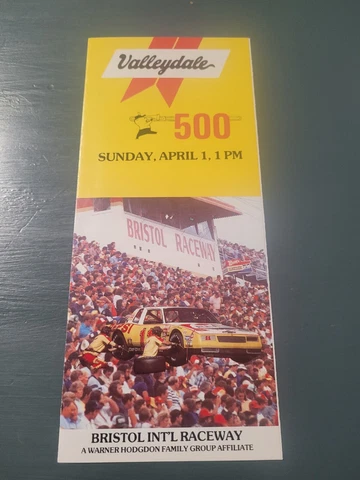 1984 Bristol Int Speedway Valleydale 500 Ticket Brochure Darrell Waltrip Win Cover
