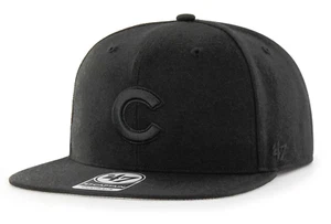 CHICAGO CUBS MLB NEGRO SOBRE NEGRO TIRO SEGURO '47 MARCA CAPITÁN SNAPBACK SOMBRERO NUEVO - Imagen 1 de 6