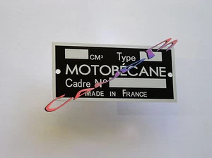 PLAQUE CONSTRUCTEUR MOTOBECANE ( Rupture de stock , disponible sous 15 jours ) - Picture 1 of 3